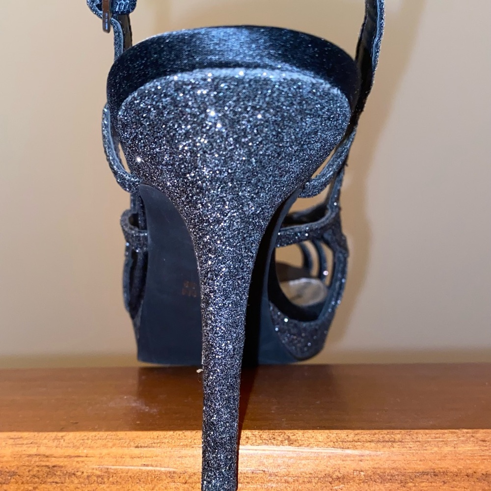 “Nina” Shoes Sparkling Black Heels with “Touch of Nina insoles” - Picture 4 of 14